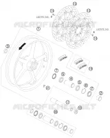 ROUE AVANT pour KTM 990 SUPER DUKE BLACK de 2009