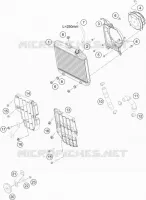 CIRCUIT DE REFROIDISSEMENT pour KTM FREERIDE 250 F de 2019