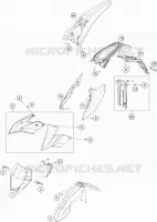 PLASTIQUES pour KTM FREERIDE 250 F de 2019