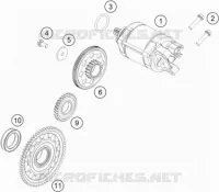 DEMARREUR ELECTRIQUE pour KTM 450 RALLY FACTORY REPLICA de 2019
