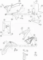 PLASTIQUES pour KTM 450 RALLY FACTORY REPLICA de 2019