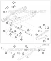 BRAS OSCILLANT  pour KTM 990 SUPER DUKE WHITE de 2009