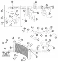 CIRCUIT DE REFROIDISSEMENT pour KTM 990 SUPER DUKE WHITE de 2009