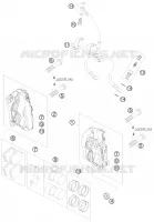 ETRIER DE FREIN AVANT pour KTM 990 SUPER DUKE WHITE de 2009