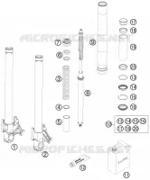 FOURCHE (PIECES) pour KTM 990 SUPER DUKE WHITE de 2009