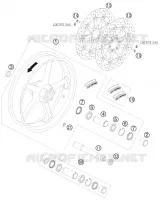 ROUE AVANT pour KTM 990 SUPER DUKE WHITE de 2009