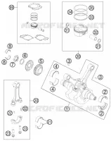 VILEBREQUIN / PISTON pour KTM 990 SUPER DUKE WHITE de 2009