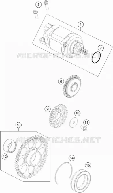 DEMARREUR ELECTRIQUE KTM MOTO 250 2019 EXC-F  250 EXC-F