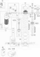 AMORTISSEUR (PIECES) pour KTM 250 EXC-F CKD de 2019