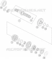 BOITE DE VITESSES   ARBRE PRIMAIRE pour KTM 250 EXC-F CKD de 2019