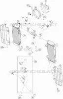 CIRCUIT DE REFROIDISSEMENT pour KTM 250 EXC-F CKD de 2019