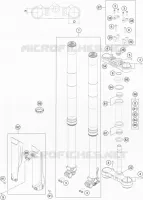 FOURCHE / T DE FOURCHE pour KTM 250 EXC-F CKD de 2019