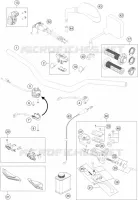 GUIDON / COMMANDES pour KTM 250 EXC-F CKD de 2019