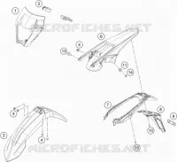 PLASTIQUES pour KTM 250 EXC-F CKD de 2019