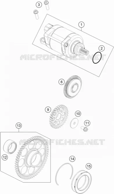 DEMARREUR ELECTRIQUE KTM MOTO 350 2020 EXC-F  350 EXC-F SIX DAYS - CKD
