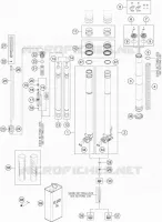 FOURCHE (PIECES) pour KTM 150 EXC TPI de 2020