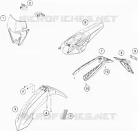 PLASTIQUES pour KTM 150 EXC TPI de 2020