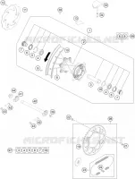 ROUE ARRIERE pour KTM 150 EXC TPI de 2020
