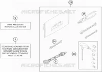 TROUSSE A OUTILS / MANUELS / OPTIONS pour KTM 150 EXC TPI de 2020