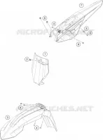 PLASTIQUES pour KTM 450 SX-F FACTORY EDITION de 2019