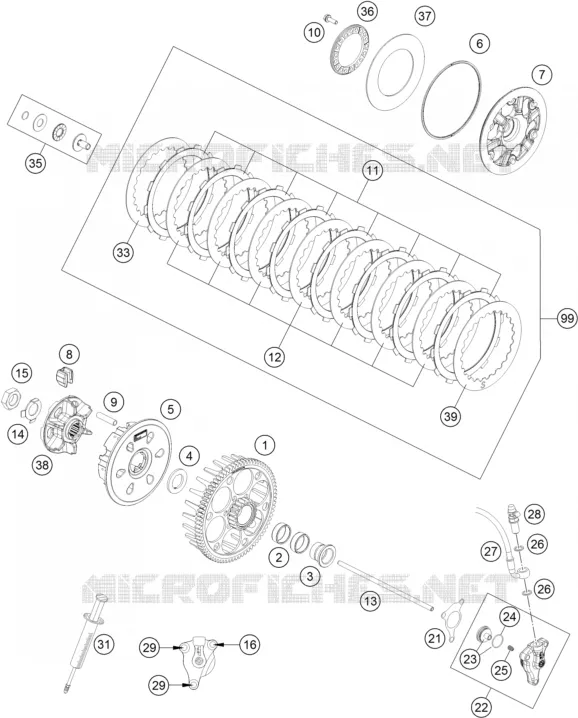 EMBRAYAGE KTM MOTO 450 2019 SX-F  450 SX-F