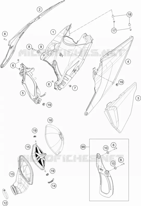 FILTRE A AIR KTM MOTO 150 2019 SX  150 SX