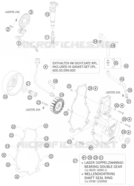 ALLUMAGE KTM MOTO 990 2008 SUPERDUKE  990 SUPER DUKE WHITE
