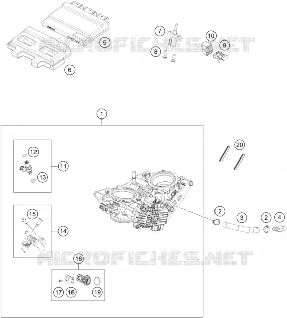 BOITIER PAPILLON INJECTION KTM MOTO 1290 2021 SUPERDUKE  1290 SUPER DUKE R ORANGE