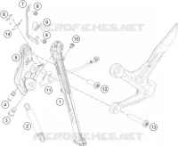 BEQUILLE LATERALE / CENTRALE pour KTM 890 DUKE BLACK de 2021