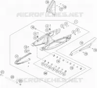 BRAS OSCILLANT  pour KTM 890 DUKE BLACK de 2021