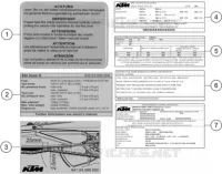 ETIQUETTES INFORMATIONS TECHNIQUES pour KTM 890 DUKE BLACK de 2021