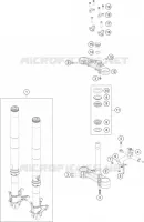 FOURCHE / T DE FOURCHE pour KTM 890 DUKE BLACK de 2021