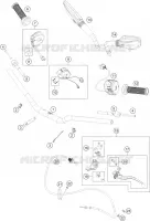 GUIDON / COMMANDES pour KTM 890 DUKE BLACK de 2021