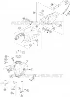 RESERVOIR / SELLE pour KTM 890 DUKE BLACK de 2021