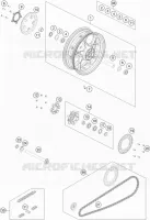 ROUE ARRIERE pour KTM 890 DUKE BLACK de 2021