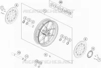 ROUE AVANT pour KTM 890 DUKE BLACK de 2021