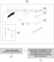 TROUSSE A OUTILS / MANUELS / OPTIONS pour KTM 890 DUKE BLACK de 2021