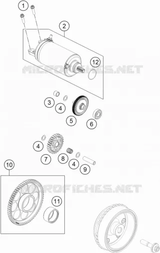 DEMARREUR ELECTRIQUE KTM MOTO 890 2021 DUKE  890 DUKE BLACK
