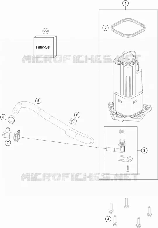 POMPE A ESSENCE KTM MOTO 890 2021 DUKE  890 DUKE BLACK