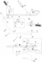 GUIDON / COMMANDES pour KTM 890 DUKE BLACK de 2021