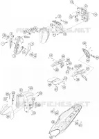 PLASTIQUES pour KTM 890 DUKE BLACK de 2021