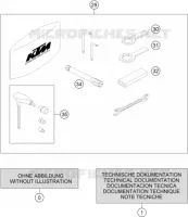 TROUSSE A OUTILS / MANUELS / OPTIONS pour KTM 890 DUKE BLACK de 2021
