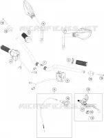 GUIDON / COMMANDES pour KTM 390 DUKE WHITE de 2021