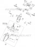 PHARE / FEU ARRIERE pour KTM 390 DUKE WHITE de 2021