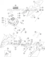 RESERVOIR / SELLE pour KTM 390 DUKE WHITE de 2021