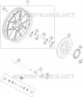 ROUE AVANT pour KTM 390 DUKE WHITE de 2021