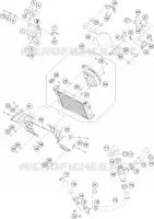 CIRCUIT DE REFROIDISSEMENT pour KTM 390 DUKE SILVER - CKD de 2021