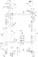 FOURCHE / T DE FOURCHE pour KTM 390 DUKE SILVER - CKD de 2021