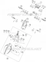 PHARE / FEU ARRIERE pour KTM 390 DUKE SILVER - CKD de 2021
