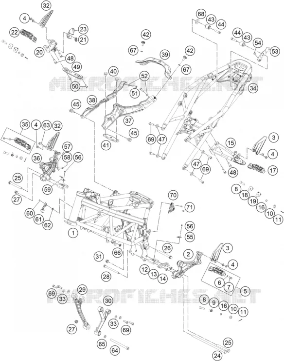 CADRE KTM MOTO 390 2021 DUKE  390 DUKE SILVER